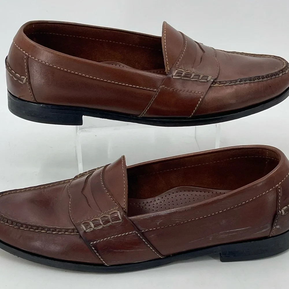 Cole Haan Bowman Penny Loafer Slip On Saddle‎ Tan Brown Men’s 10.5 D C01251 - Picture 3 of 9